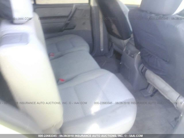 5N1AA08B95N706249 - 2005 NISSAN ARMADA SE/LE WHITE photo 8