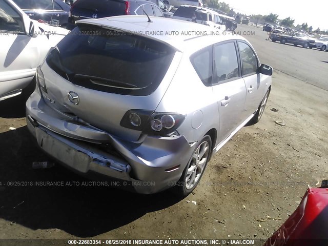JM1BK344771686821 - 2007 MAZDA 3 HATCHBACK SILVER photo 4