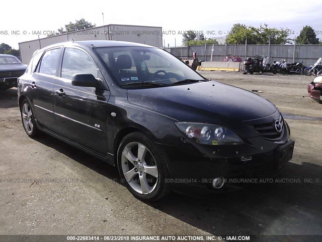 JM1BK343251296715 - 2005 MAZDA 3 HATCHBACK BLACK photo 1