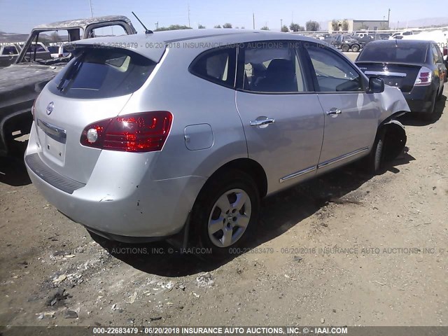 JN8AS5MT5BW561458 - 2011 NISSAN ROGUE S/SV/KROM SILVER photo 4