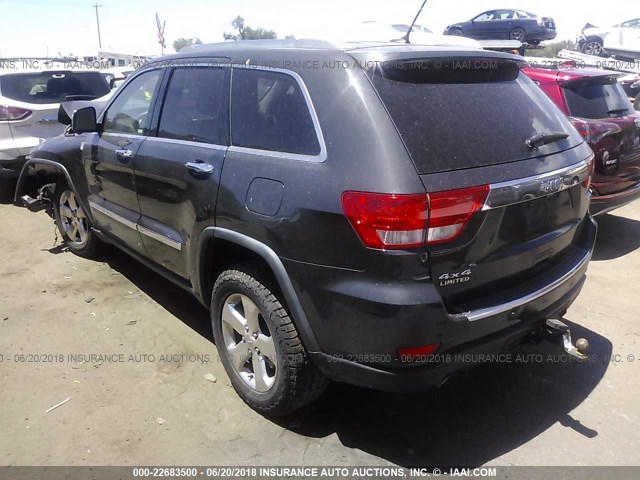 1J4RR5GT7BC713158 - 2011 JEEP GRAND CHEROKEE LIMITED GRAY photo 3