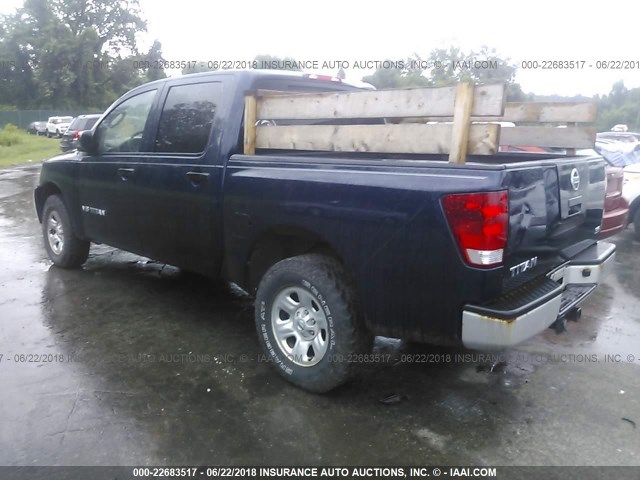 1N6AA07B17N226728 - 2007 NISSAN TITAN XE/SE/LE Dark Blue photo 3