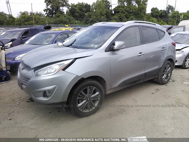 KM8JUCAG4EU855513 - 2014 HYUNDAI Tucson GLS/LIMITED/SE GRAY photo 2