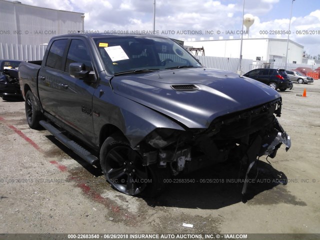 1C6RR7MT6HS664840 - 2017 RAM 1500 SPORT GRAY photo 1