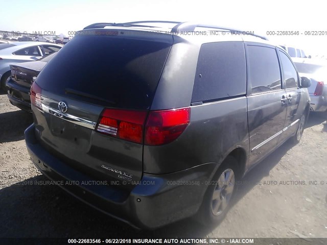 5TDZA22CX4S018466 - 2004 TOYOTA SIENNA XLE/XLE LIMITED GRAY photo 4