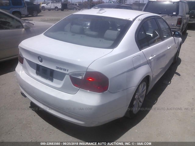 WBAVC53578A246693 - 2008 BMW 328 I SULEV WHITE photo 4