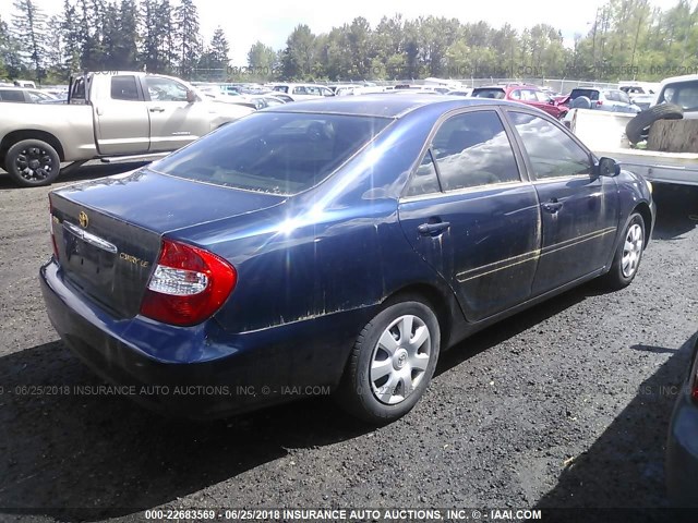 4T1BE32KX3U218577 - 2003 TOYOTA CAMRY LE/XLE/SE 蓝色 照片 4