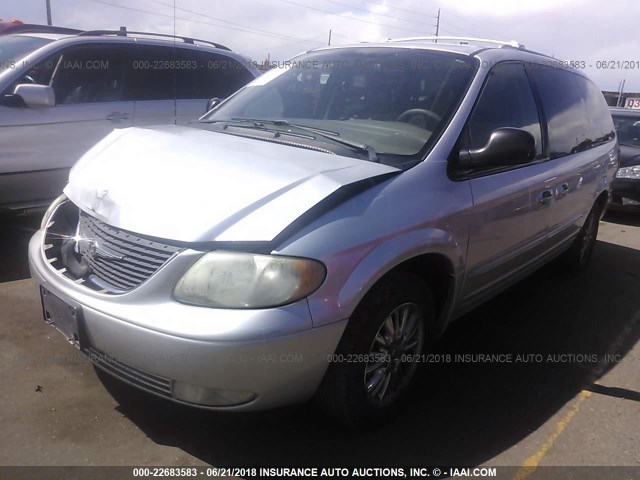 2C8GP64L82R730151 - 2002 CHRYSLER TOWN & COUNTRY LIMITED SILVER photo 2