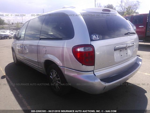 2C8GP64L82R730151 - 2002 CHRYSLER TOWN & COUNTRY LIMITED SILVER photo 3