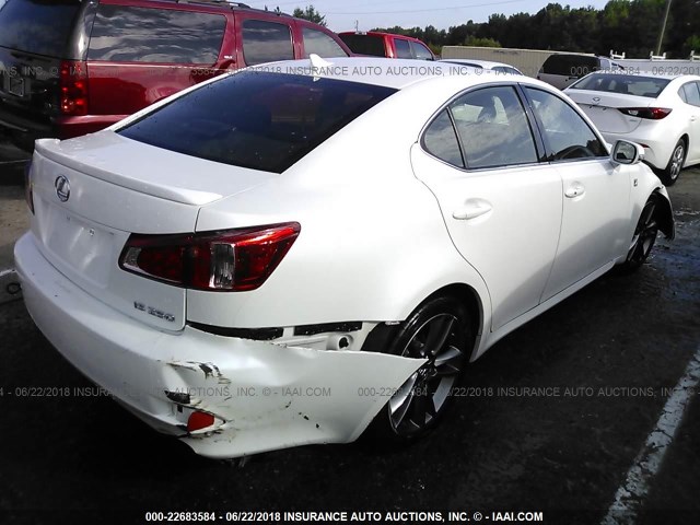 JTHBF5C2XD5190852 - 2013 LEXUS IS 250 WHITE photo 4