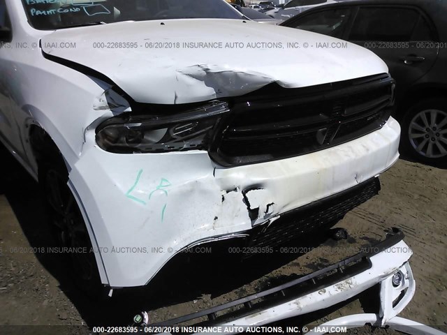 1C4RDHDG6JC359614 - 2018 DODGE DURANGO GT WHITE photo 6