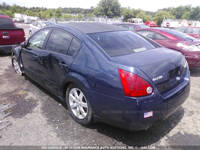 1N4BA41E16C860042 - 2006 NISSAN MAXIMA SE/SL Dark Blue photo 3