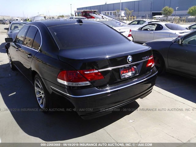 WBAHL83596DT02756 - 2006 BMW 750 I BLACK photo 3