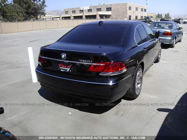 WBAHL83596DT02756 - 2006 BMW 750 I BLACK photo 4