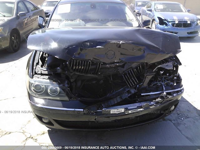 WBAHL83596DT02756 - 2006 BMW 750 I BLACK photo 6