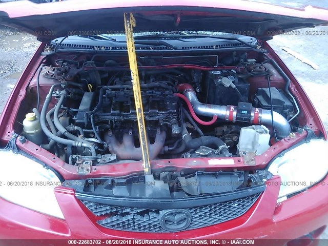 JM1BJ245721563678 - 2002 MAZDA PROTEGE PR5 RED photo 10