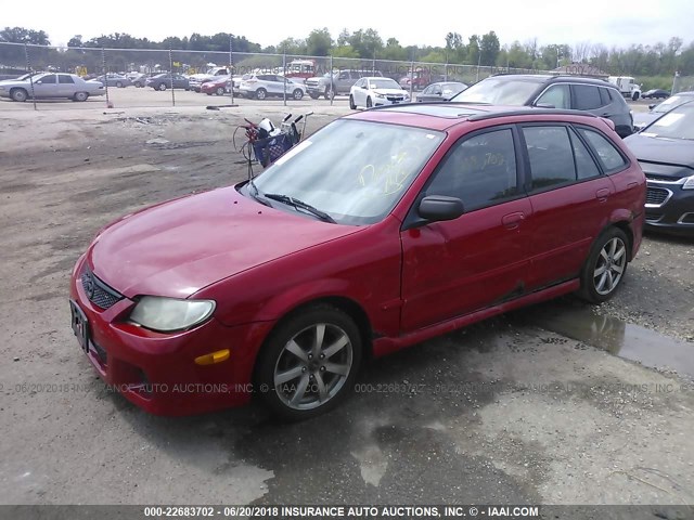 JM1BJ245721563678 - 2002 MAZDA PROTEGE PR5 RED photo 2