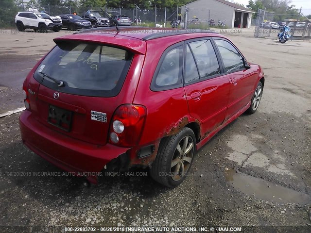 JM1BJ245721563678 - 2002 MAZDA PROTEGE PR5 RED photo 4