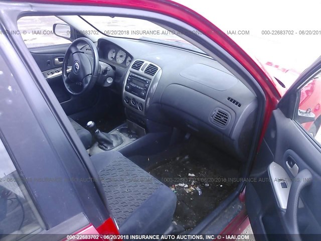 JM1BJ245721563678 - 2002 MAZDA PROTEGE PR5 红色 照片 5