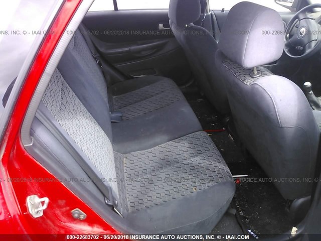 JM1BJ245721563678 - 2002 MAZDA PROTEGE PR5 红色 照片 8