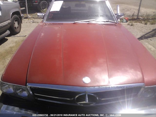 10704412031965 - 1976 MERCEDES BENZ 450 S L CONV  RED photo 10