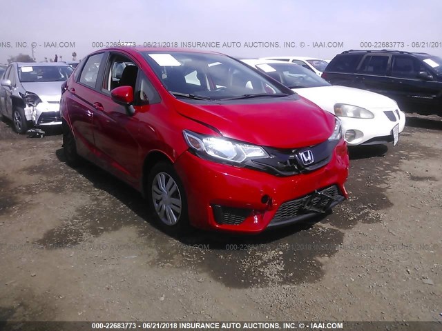 3HGGK5G52HM707859 - 2017 HONDA FIT LX RED photo 1