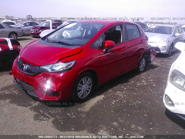 3HGGK5G52HM707859 - 2017 HONDA FIT LX RED photo 2