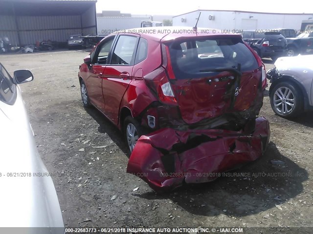 3HGGK5G52HM707859 - 2017 HONDA FIT LX RED photo 3