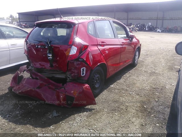 3HGGK5G52HM707859 - 2017 HONDA FIT LX RED photo 4