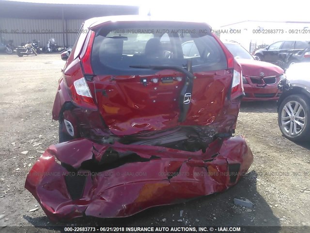 3HGGK5G52HM707859 - 2017 HONDA FIT LX RED photo 6