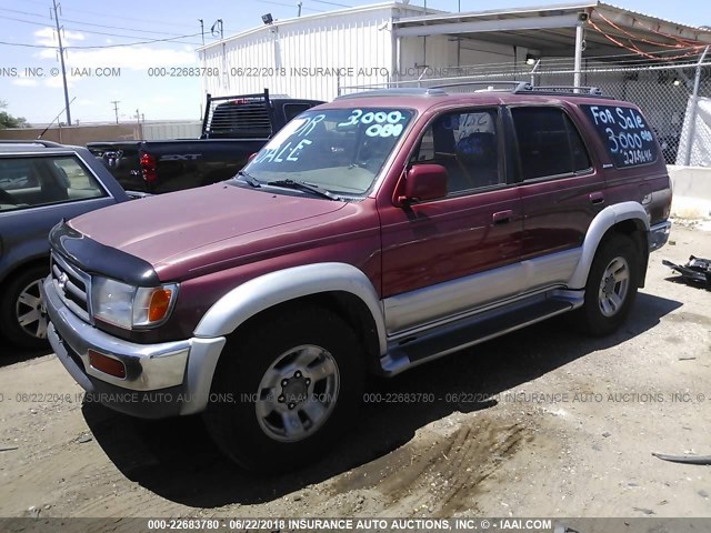 JT3GN87R0V0036639 - 1997 TOYOTA 4RUNNER LIMITED RED photo 2