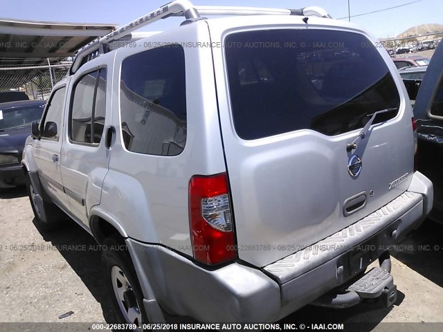 5N1ED28T24C604525 - 2004 NISSAN XTERRA XE/SE SILVER photo 3