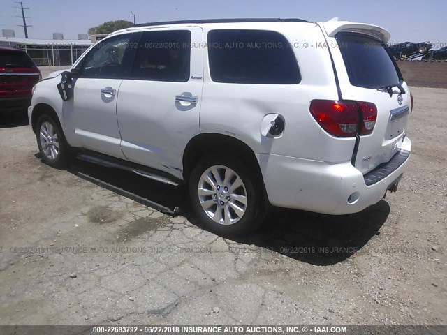 5TDDW5G1XAS036465 - 2010 TOYOTA SEQUOIA PLATINUM WHITE photo 3