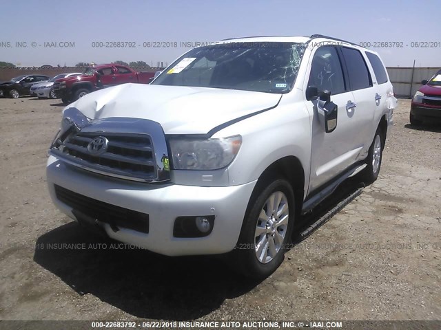 5TDDW5G1XAS036465 - 2010 TOYOTA SEQUOIA PLATINUM WHITE photo 6