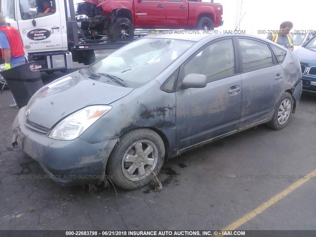 JTDKB20U453094553 - 2005 TOYOTA PRIUS TEAL photo 2