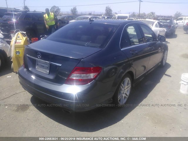 WDDGF56X18R030104 - 2008 MERCEDES-BENZ C 350 GRAY photo 4