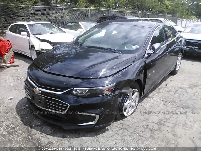 1G1ZC5ST6JF154710 - 2018 CHEVROLET MALIBU LS BLACK photo 2