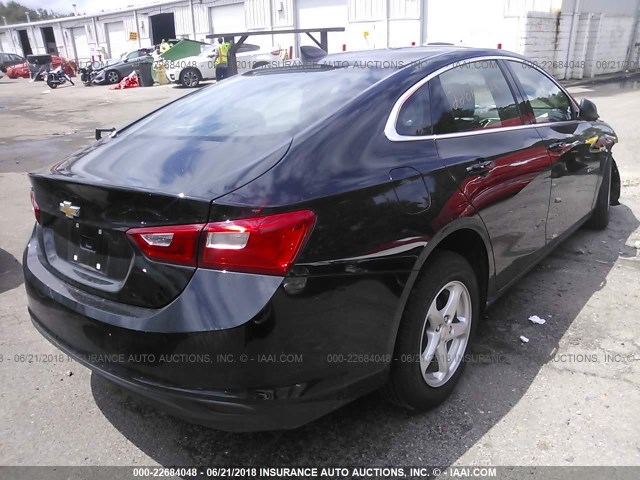 1G1ZC5ST6JF154710 - 2018 CHEVROLET MALIBU LS BLACK photo 4