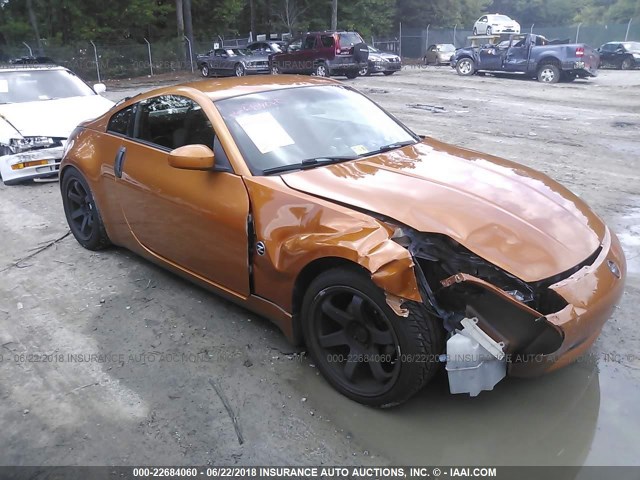 JN1AZ34D33T108062 - 2003 NISSAN 350Z COUPE ORANGE photo 1