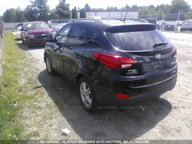 KM8JUCAC9DU729840 - 2013 HYUNDAI TUCSON GLS/LIMITED BLACK photo 3