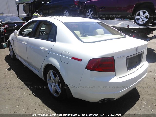 19UUA66226A042586 - 2006 ACURA 3.2TL WHITE photo 3