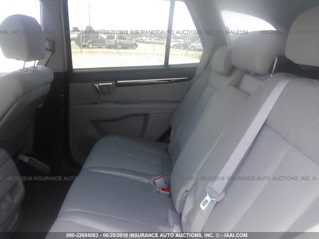 5NMSG13D29H306249 - 2009 HYUNDAI SANTA FE GLS SILVER photo 8