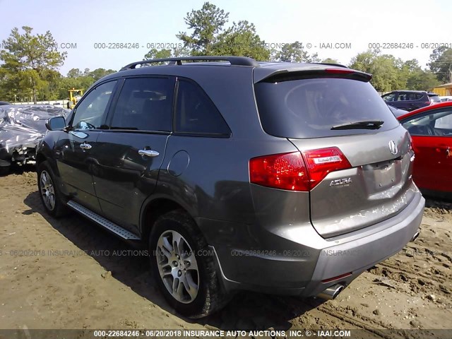 2HNYD28338H503072 - 2008 ACURA MDX TECHNOLOGY GRAY photo 3