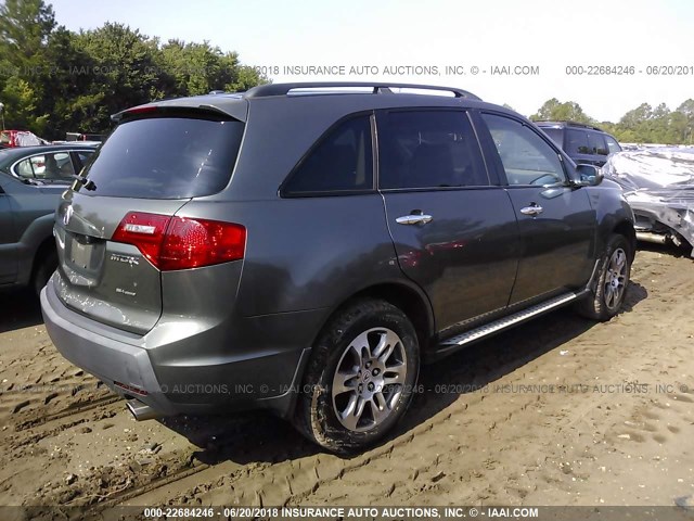 2HNYD28338H503072 - 2008 ACURA MDX TECHNOLOGY GRAY photo 4