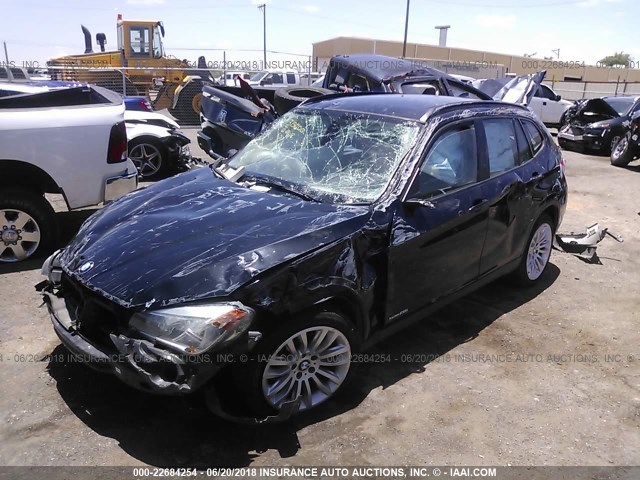 WBAVM1C54EVW46754 - 2014 BMW X1 SDRIVE28I BLACK photo 2