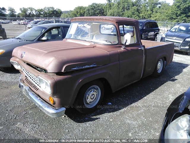 FL0J8D13953 - 1958 FORD F100 BROWN photo 2