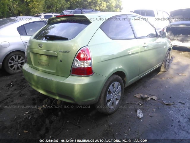 KMHCM3AC5AU182358 - 2010 HYUNDAI Accent BLUE/GS GREEN photo 4