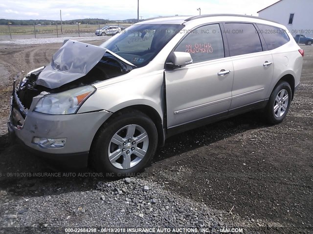 1GNLVFED4AS123584 - 2010 CHEVROLET TRAVERSE LT TAN photo 2