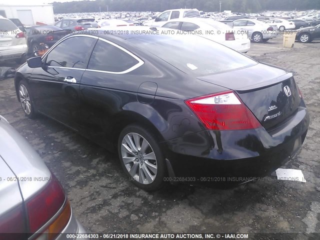 1HGCS22808A002859 - 2008 HONDA ACCORD EXL BLACK photo 3