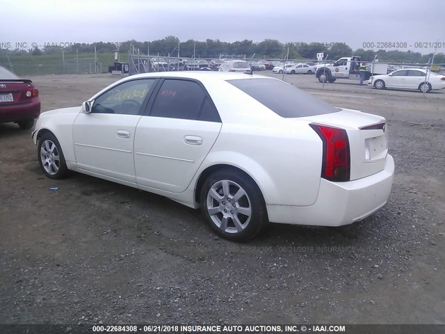 1G6DP577960124048 - 2006 CADILLAC CTS HI FEATURE V6 WHITE photo 3